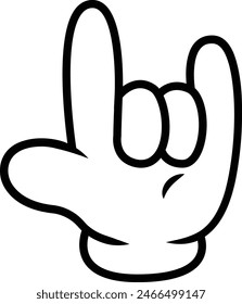 Retro Cartoon Gloved Hand Gesture