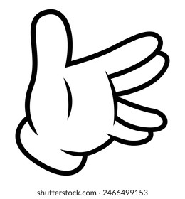 Retro Cartoon Gloved Hand Gesture