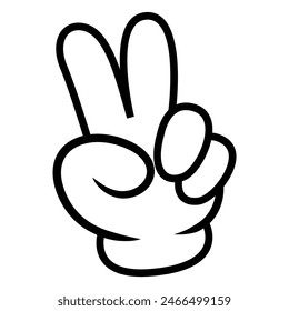 Retro Cartoon Handschuh Geste
