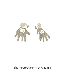 retro cartoon gloves