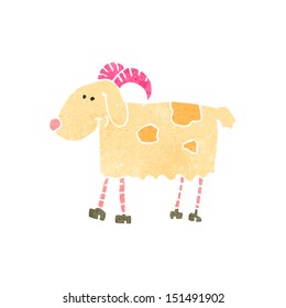 retro cartoon goat