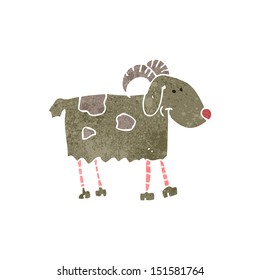 retro cartoon goat