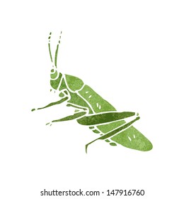 retro cartoon grasshopper