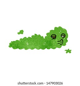 retro cartoon green cloud