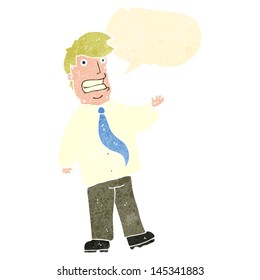 retro cartoon grinning man