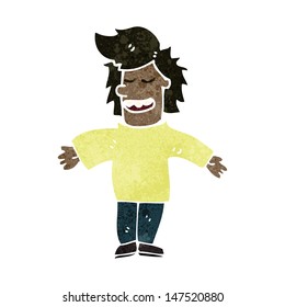 retro cartoon grinning man