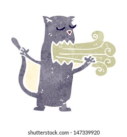 gato bruto de dibujos animados retro