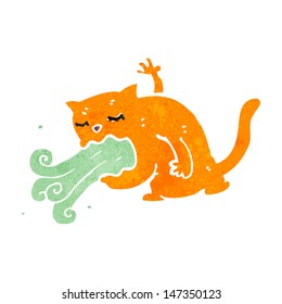 gato bruto de dibujos animados retro