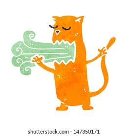 gato bruto de dibujos animados retro