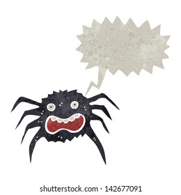 retro cartoon gross fly with thought bubble