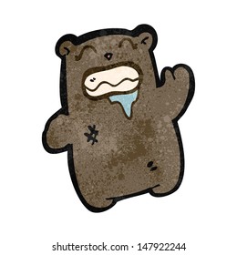 retro cartoon gross little bear