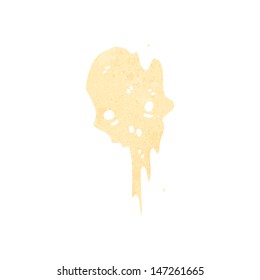 retro cartoon gross melting skull