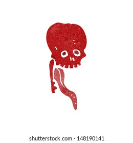 retro cartoon gross skull
