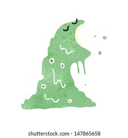 retro cartoon gross slime monster