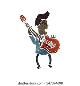 guitarrista retro