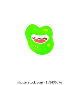 retro cartoon halloween mouth
