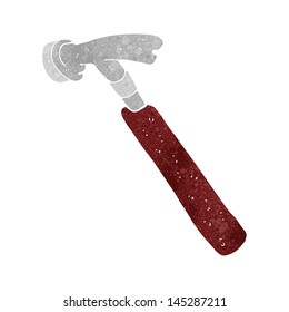 martillo de dibujos animados retro