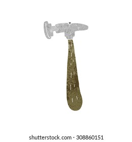 martillo de dibujos animados retro