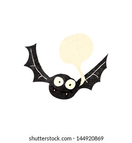 retro cartoon happy bat