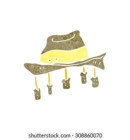 sombrero retro de dibujos animados con corchos