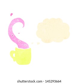 Retro-Cartoon spukt Teacup