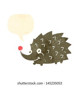 retro cartoon hedgehog