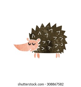 retro cartoon hedgehog