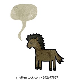 retro cartoon horse