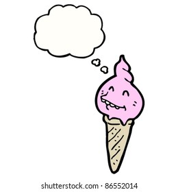 retro cartoon ice cream