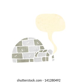 retro cartoon igloo