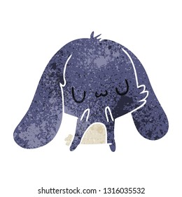 retro cartoon illustration kawaii cute furry bunny