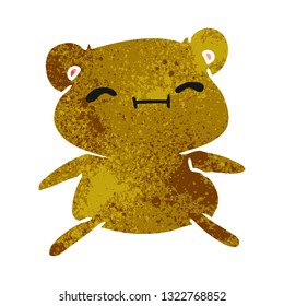 retro cartoon illustration kawaii cute teddy bear