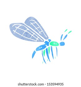 retro cartoon insect