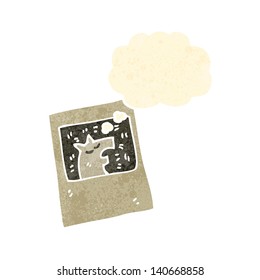 retro cartoon instant photograph