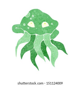 retro cartoon jellyfish