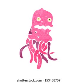 medusa de dibujos animados retro