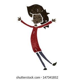 retro cartoon joyful person