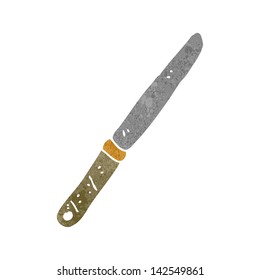retro cartoon kitchen knife