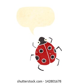 retro cartoon ladybug