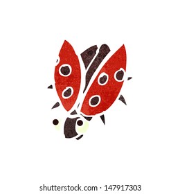 ladybug de dibujos animados retro