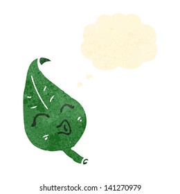 hoja de dibujos animados retro