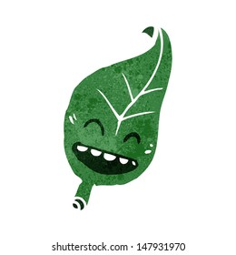 hoja de dibujos animados retro