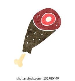 retro cartoon leg of meat