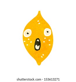 limón de dibujos animados retro