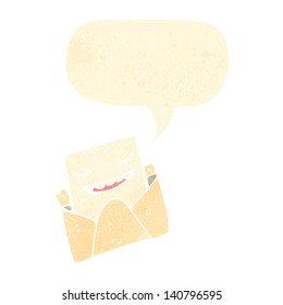 retro cartoon letter