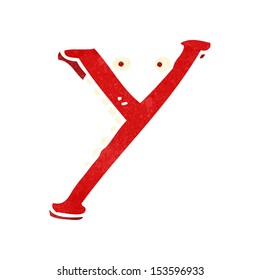 retro cartoon letter