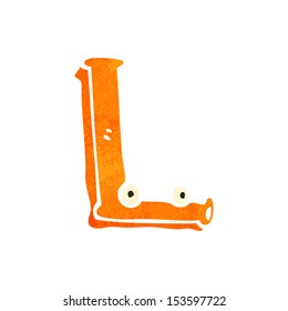 retro cartoon letter