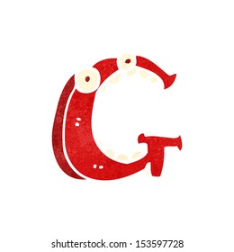 retro cartoon letter