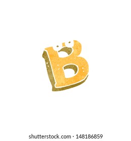 retro cartoon letter b