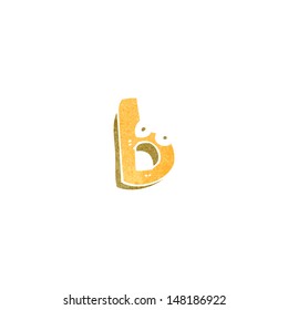 letra b de dibujos animados retro